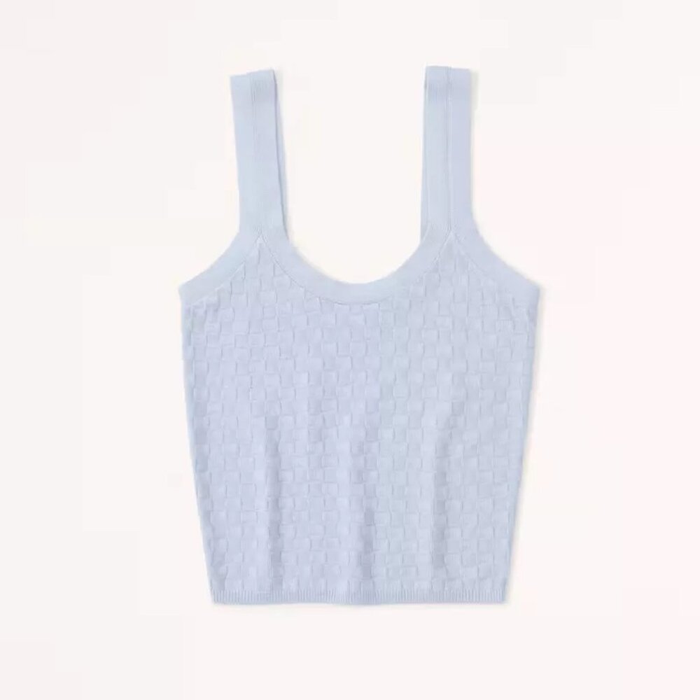 Abercrombie Checkered Slim Scoopneck Tank